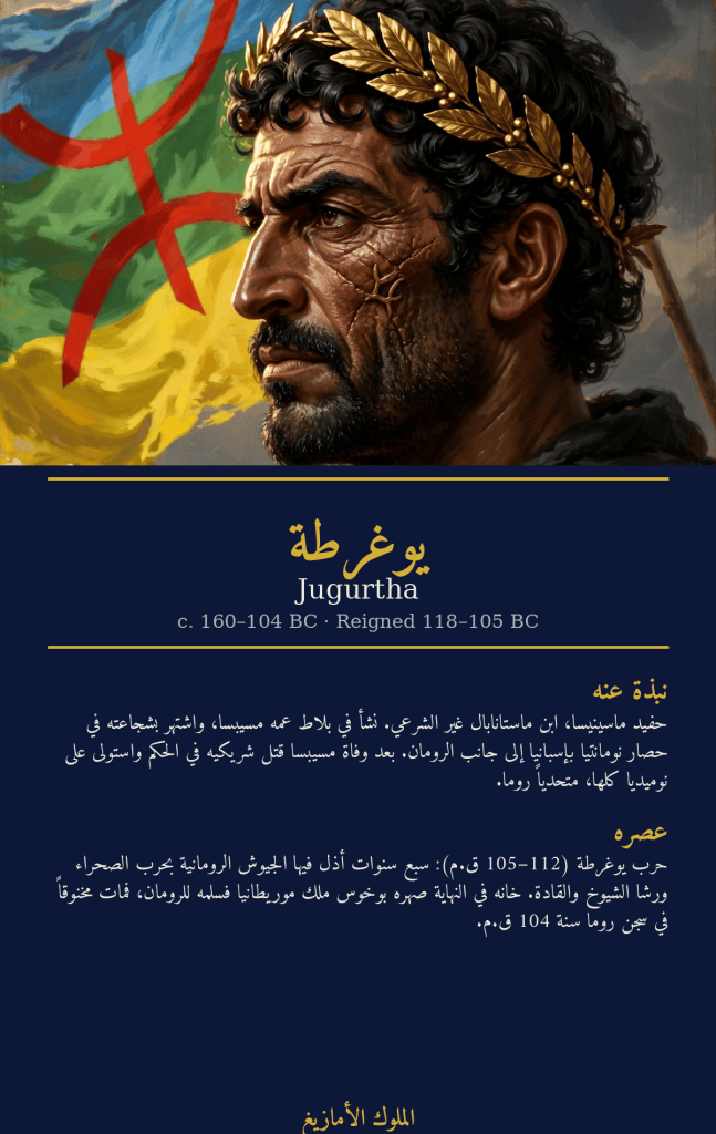 يوغرطة (حوالي 160–104 ق.م): الذي تحدّى روما