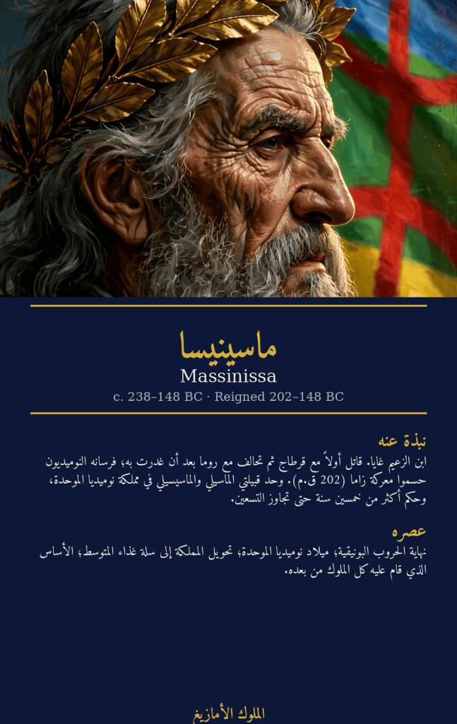 ماسينيسا (حوالي 238–148 ق.م): موحّد نوميديا